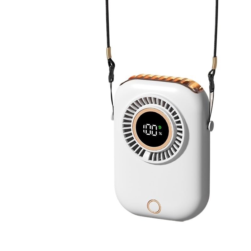 Ventilateur de cou portable USB sans lame, affichage numérique 5 vitesses