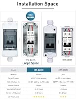 DIHOOL PV DC leitungsschutzschalter 20A 2 polig mit 3 module verteilerkasten aufputz ip65 wasserdichtes gehäuse – Ansicht 7