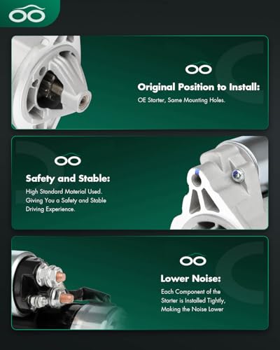 Image of SCITOO Starter Motor fit for Jeep for Cherokee 1987-1998,for Jeep for Comanche 1987-1992,for Jeep for Grand Cherokee 1993-1998 Replacement Starter 17006N