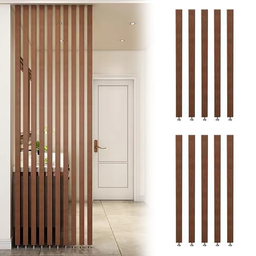 Cloison de séparation à lattes de bois, séparateur de pièce idéal pour séparer le salon de l'entrée