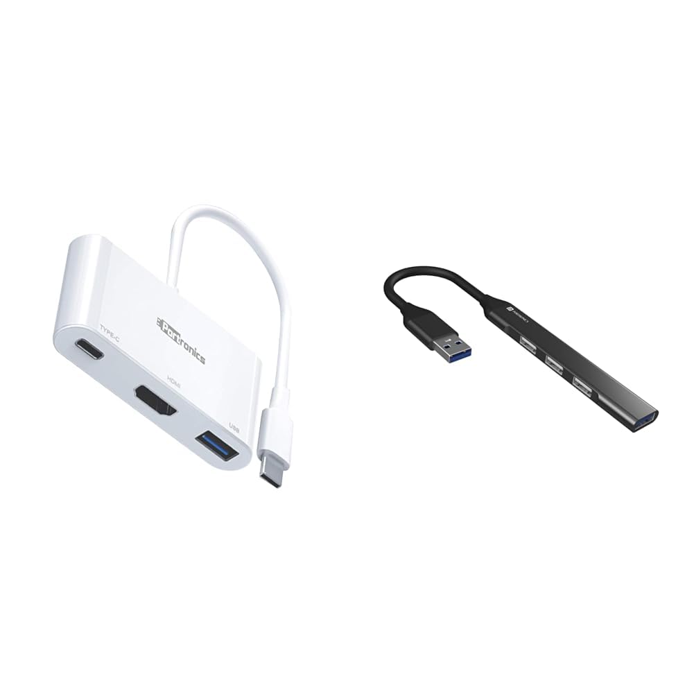 Portronics C-Konnect Type C to HDMI Adapter (3-in-1), Multiport USB C Hub with 4K@30Hz, USB 3.0 @ 5G (B0BPRFLF92) Amazon Price History, Amazon Price Tracker