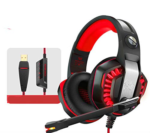 Headset 3.5-plus USB single-hole headset for PS4 Black-red 3.5-episode