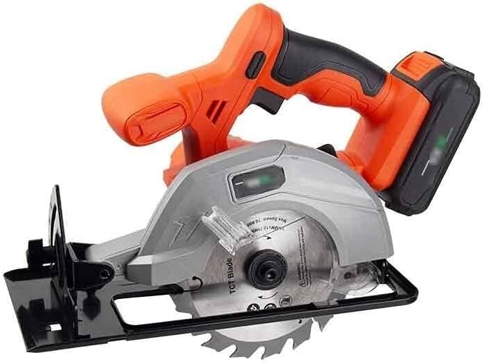 21V 5-1/2"" Cordless Circular Saw with Rip Guide and 1 Blades Home Multifunctional Portable Electric Saw Woodworking Cutting Machine Power Tools