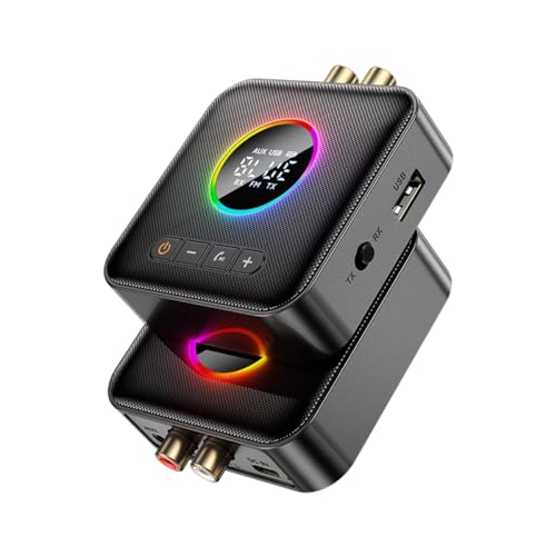 Accesorios De Audio, Electronics NOVAKA Adaptador de Audio Bluetooth 5.4, Receptor y transmisor para TV y Sistema estéreo de casa, Compatible con Altavoces Bluetooth, Incluye USB, RCA, AUX de...