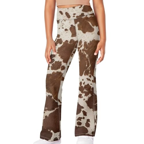 Xpyiqun Flare Leggings for Girls 5-14 High Waist Flared Yoga Pants Slim Tummy Control Bell Bottoms Wide Leg Outfits3