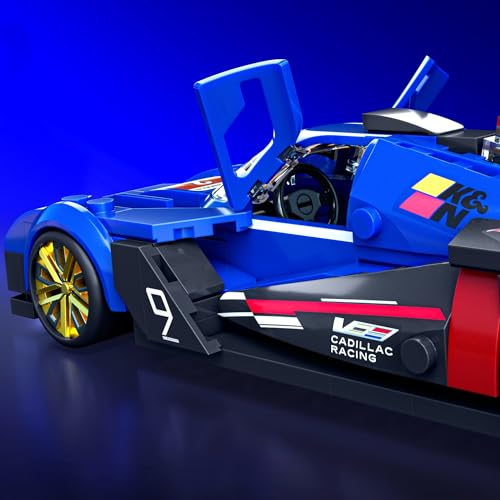 Image of Mattel Brick Shop Hot Wheels Speed Series Construction Kit, Cadillac Project GTP Hypercar with 236 Pieces, Realistic Details and Individual Stickers, for Collectors and Children from 10 Years, JFR89