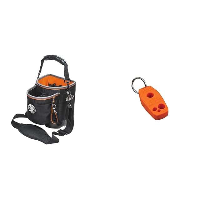 Klein Tools 55419SP-14 Tool Bag with 14 Pockets and Klein Tools MAG2 Magnetizer Demagnetizer for Screwdriver Bits and
