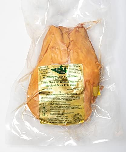 Hudson Valley Duck Foie Gras Grade A, Whole Raw Frozen Moulard Duck Liver. ~2 LB