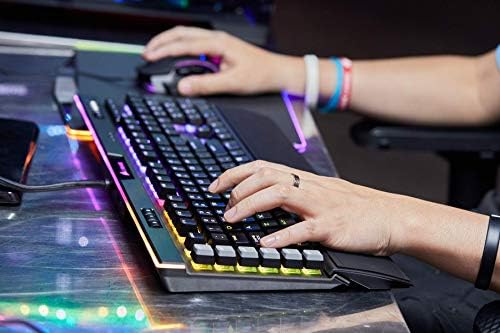 Corsair K95 Platinum RGB Mechanical Gaming Keyboard (Cherry MX Brown Switches, Per Key Multicolour RGB Backlighting, Dual-Sided Soft Touch Wrist Rest, UK Layout) - Black