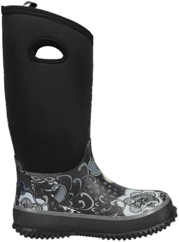 ROPER Womens Barnyard 12 Inch Floral Round Toe Rain Casual Boots Mid Calf - Black - Size 5 B | Image 2