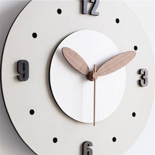 Horloge murale de salon grand format crème au design suspendu moderne - 5