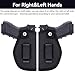 Concealed Carry Gun Holster for Men&Women, Universal IWB/OWB Pistol Holsters for Right and Left Hand, Fits Subcompact Compact Handguns, Black