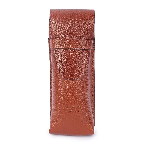 Image of Unisex Lightweight Specs Snap Button Eyewear Dabbi Leather Soft Case Cover