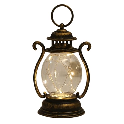 ISAKEN Farol de aceite retro lámpara de queroseno lámpara de huracán linterna de petróleo linterna colgante estilo antiguo para casa, jardín, camping