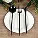 Efavormart 60-Pack Heavy Duty Plastic Utensil Set - Black Disposable Cutlery - Sleek Premium Silverware Set for All Occasions & Events