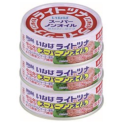 Amazon.co.jp: いなば食品 ライトツナスーパーノンオイル国産 70g×3缶