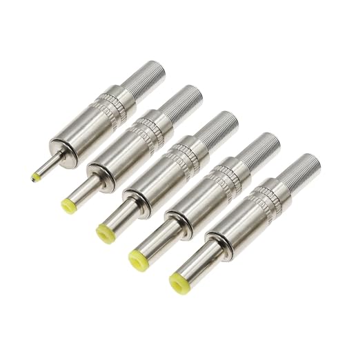 5 sztuk 5.5X2.5MM 5.5 * 2.1mm 4.8 * 1.7mm gniazdo zasilania prądem stałym wtyk męski metalowy adapter złącza z żółtą główką 4.0 * 1.7 2.5 * 0.7mm(4.8X1.7MM)