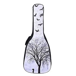 Housse de transport pour guitare acoustique folk classique 104 et 106 cm – Housse de transport en PU – Résistante à l… - Les Beatles, Paul McCartney, John Lennon, RIngo Starr, George Harrison