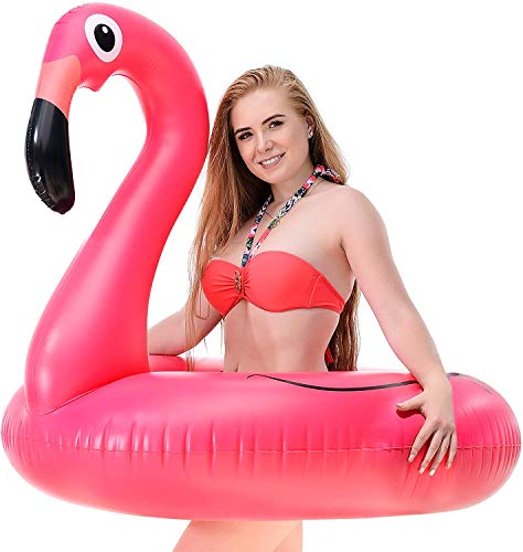 Inflatable Pool Float Pool Party Toys Flamingo Premium Pool Floats for Adults and Kids Best Outdoor Vacation Beach Loungers Lake Ride-on River Raft - Thumbnail 3