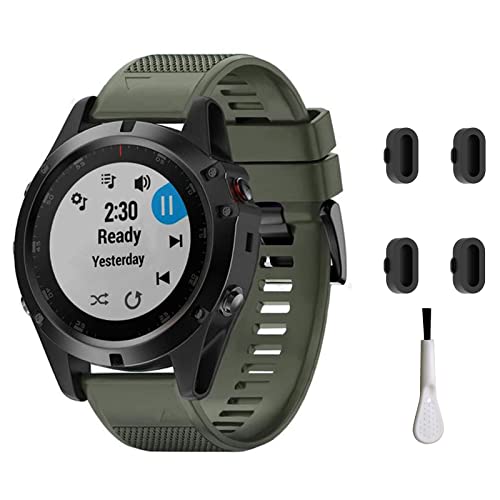 Compatible with Garmin Fenix 7 Fenix 6 22mm Quick Easy Fit Silicone Watch Band Replacement for Fenix 6 Pro/Fenix 5/Fenix 5 Plus/Instinct/Forerunner 935 945 955/Approach S60/S62/Quatix 5/Qatix Garmin