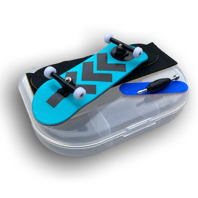 Yllo Olly Complete 5 Ply Wood 100mm x 33mm Fingerboard with Upgraded 32mm Trucks, Lock Nuts, CNC Wheels