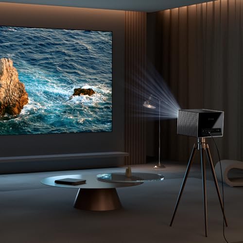 Valerion Walnuss-Stativständer für VisionMaster- und StreamMater-Laserprojektoren, 10 kg schwere Basis aus Aluminiumlegierung mit 360-Grad-Drehung