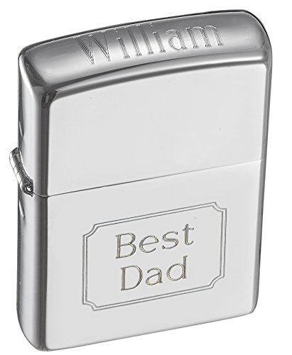 Amazon.com: Personalized Best Dad High Polish Chrome Zippo Lighter