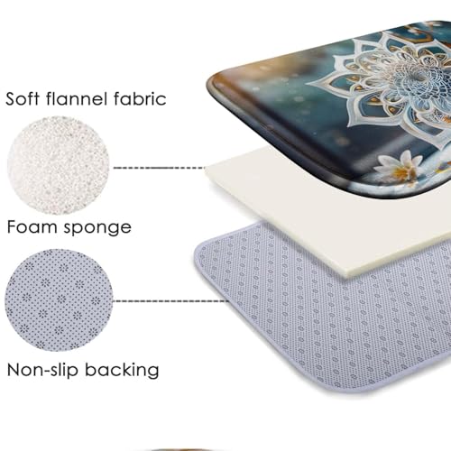 Tapis de bain en mousse à mémoire de forme 3D Fleur L absorbant - 5