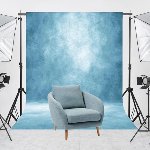 Image of Abstract Photography Backdrop for Photoshoot 8x10ft, Light Blue,No Stand
