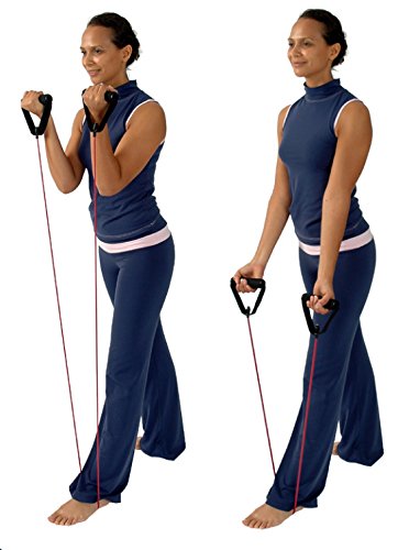 Tube 750 M élastique De Fitness Thera-Band Jaune Clair Avec Poignées - Adapté à