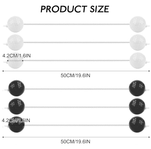 SHANGHh 6 Pairs Leitergolf Bälle, Golfpraxis Training Sport Schnur Bälle Set, Leiter Golf Ball für Toss Spiel, Wurfspiel Toss Bolas Outdoor, Schwarz-Weiß Farbe Ball Set