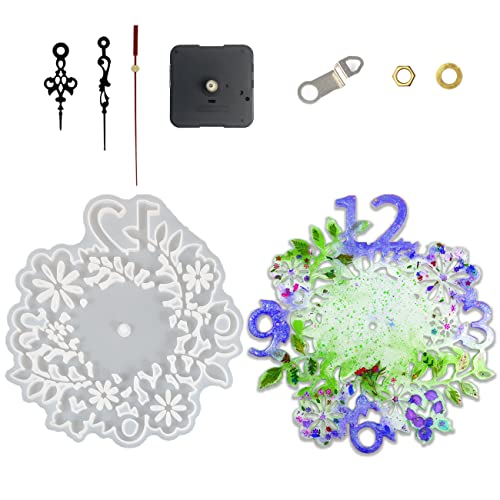 Atyusvic Large Clock Silicone Mold For Resin Diy Wall Decoration Epoxy Resin Silicone Mold Arabic Numeral Clock Mold For Time Tools Home Children's Room Decoration Resin Wall Art Molds. #TOP16