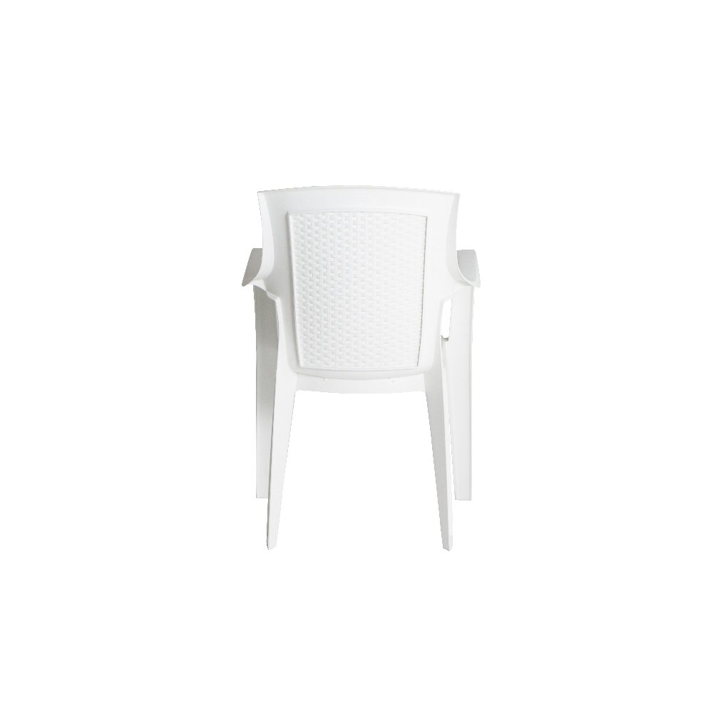 IPAE Silla Resina Ratan Respaldo Alto Blanco Eden