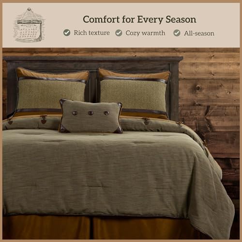Image of Paseo Road Highland Lodge 5 Piece, Rustic Bedding Queen Comforter Set