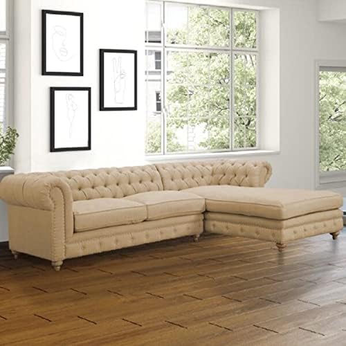 Image of Modern Velvet L Shape sectional Sofa with Chaise Lounge L Shape Sofa for Living Room Bedroom Hall Office
