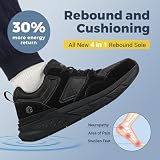Buty do biegania FitVille Męskie trampki Extra Wide Trenerzy Oddychające buty sportowe Wygodne buty do chodzenia na zewnątrz dla szerokich stóp Czarny 42.5 EU Szerokie