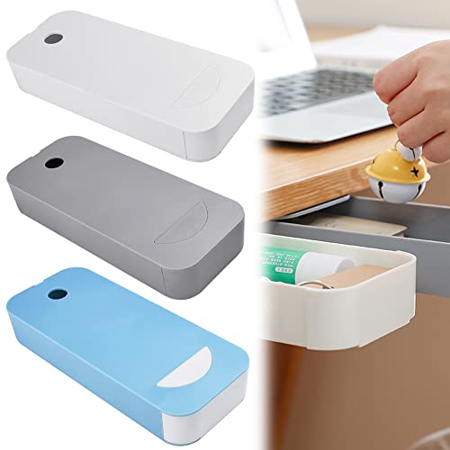 QUCUMER 3 Pcs Cajones Escritorio Bajo Mesa caja Adhesiva de Cajones Ocultos Organizador cajones Escritorio Cajon de Almacenamiento para Debajo del Escritorio Mini cajones Escritorio para Casa Oficina