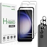 amFilm [2 Pack] Screen Protector for Samsung Galaxy S23 5G, Hybrid & Camera Lens Protector, Easy Installation Tray, Bubble Free - Image 1