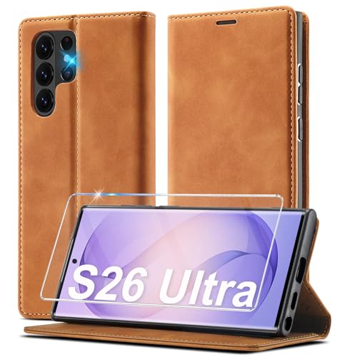 Étui en cuir pour Samsung Galaxy S26 Ultra 5G : fini les rayures et le piratage avec le blocage RFID