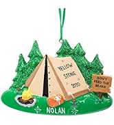 UniqXmas Personalized Camping Christmas Ornament 2023 for Campers - Free Customization | Tent wit...