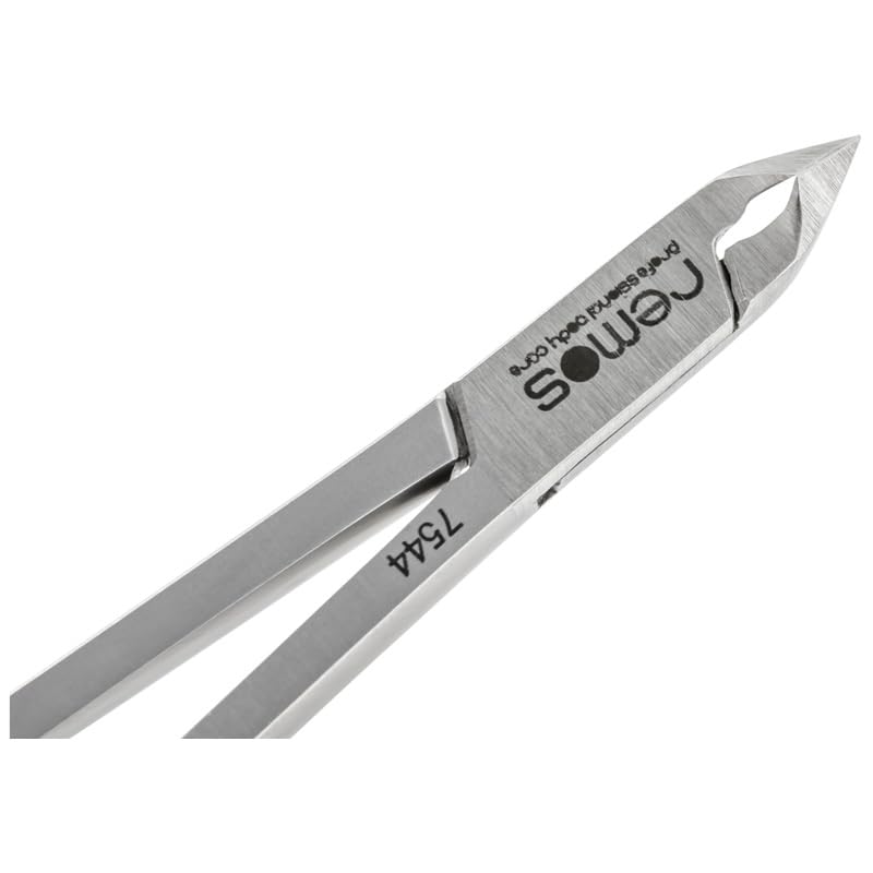 REMOS Pince à cuticules en forme de ciseaux tranchant 4 mm - acier inoxydable - 10 cm
