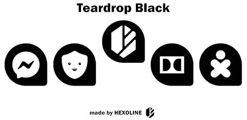 Teardrop Black - Icon Pack