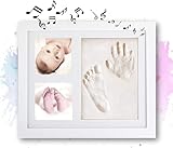 KINDERLEICHT AUFZUBAUEN - Mit der mitgelieferten Anleitung haben Sie einen fertigen Bilderrahmen, samt Gipsabdruck und Sprachaufnahme in weniger als zehn Minuten erstellt. Dieses Baby Geschenk erfreut Sie noch viele Jahre später dank unserer optimalen Bilderrahmen Collage