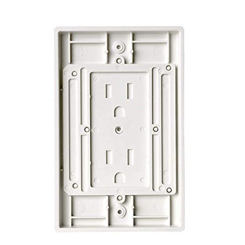 Ziz Home Self-Closing Childproof Outlet Covers | 4 Pack | White | Universal Electric Outlet Cover - Baby Proof Kit - Child Safety Wall Socket Plug - Durable Abs Plastic - Protection | Proofing #TOP7