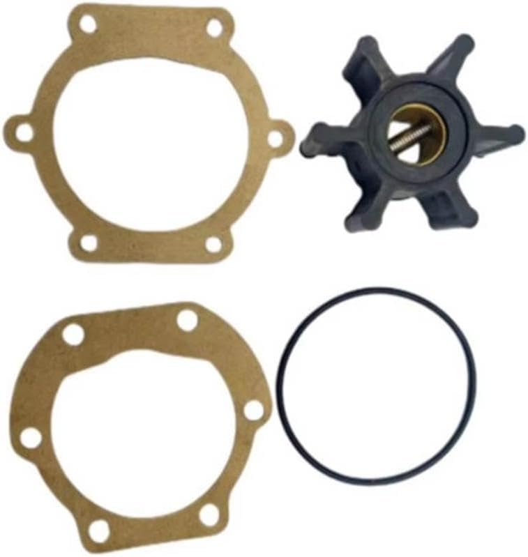 COMODO Inboard Water Pump Flexible Impeller Kit F4 Nitrile Pin Drive 6 Vane 51mm Diameter Replacement Part
