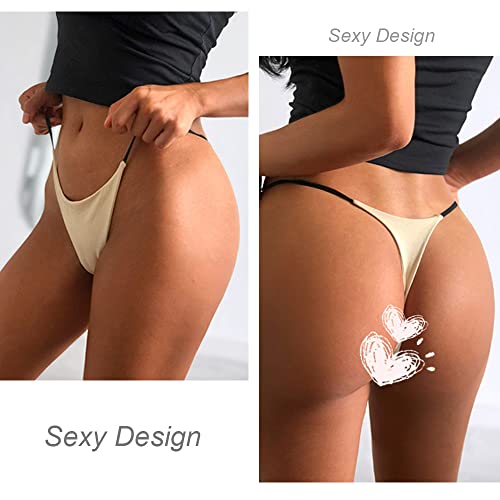 KOEMCY-5-Piezas-Tangas-para-Mujer-Sin-Costura-Tanga-G-String-Thong-Sexy-T-Back-Bragas-Tangas-de-Algodon-Cintura-Baja-Braguitas