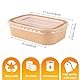 LDHHYH 50 Stück Kraftpapier Schale, 500ML Take Away Kraftpapier Box, 171x120x43MM Essen Verpackung Einweg mit Deckel, Braun Take aAway Boxen, Mehrweg Schüsseln für Essen zum Mitnehmen, Arbeitsessen