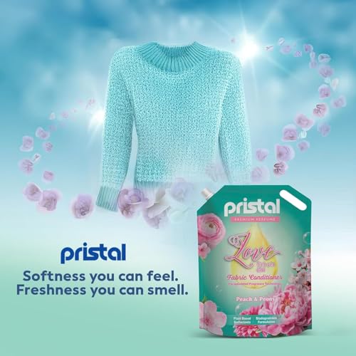 Image of Pristal 2-in-1 Laundry Care Combo - 1L Love Fabric Conditioner & 1L Color Protect Liquid Detergent | Tough on Stains, Softens Fabrics, 3D Long-Lasting Fragrance, Eco-Friendly, Singapore Formulated