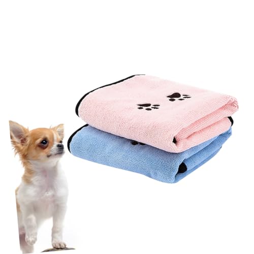 Serviette de bain pour chien en microfibre lot de 2 - 3