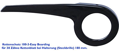 DEKAFORM Tiefeinsteiger Sonderanfertigung Fahrrad Kettenschutz für Easy Ride Comfort Bike Mifa Norma 36/38 Zähne 180-3-EB-schwarz